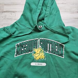 Missouri Southern State University Hoodie Sweatshirt - Lions - Green - Russell L